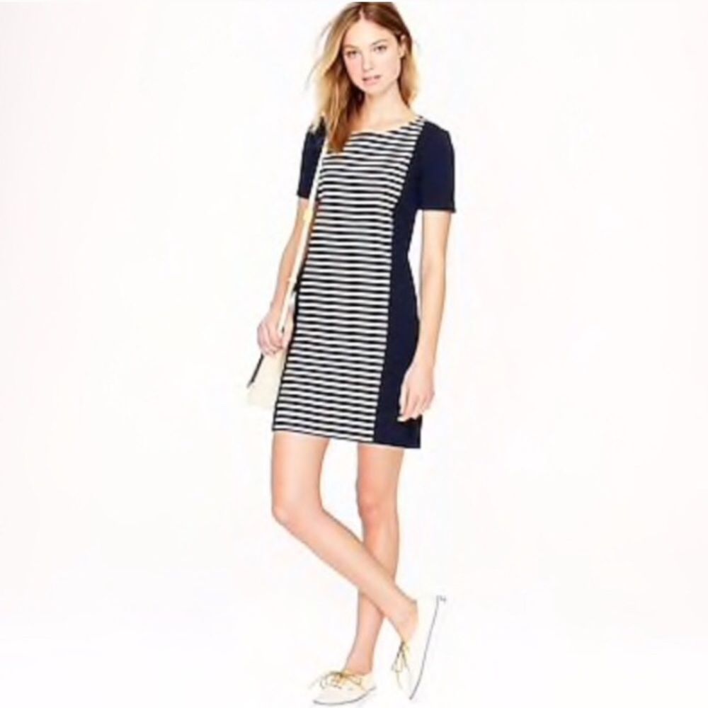 J. Crew Nautical Stripe Knit Shift Dress